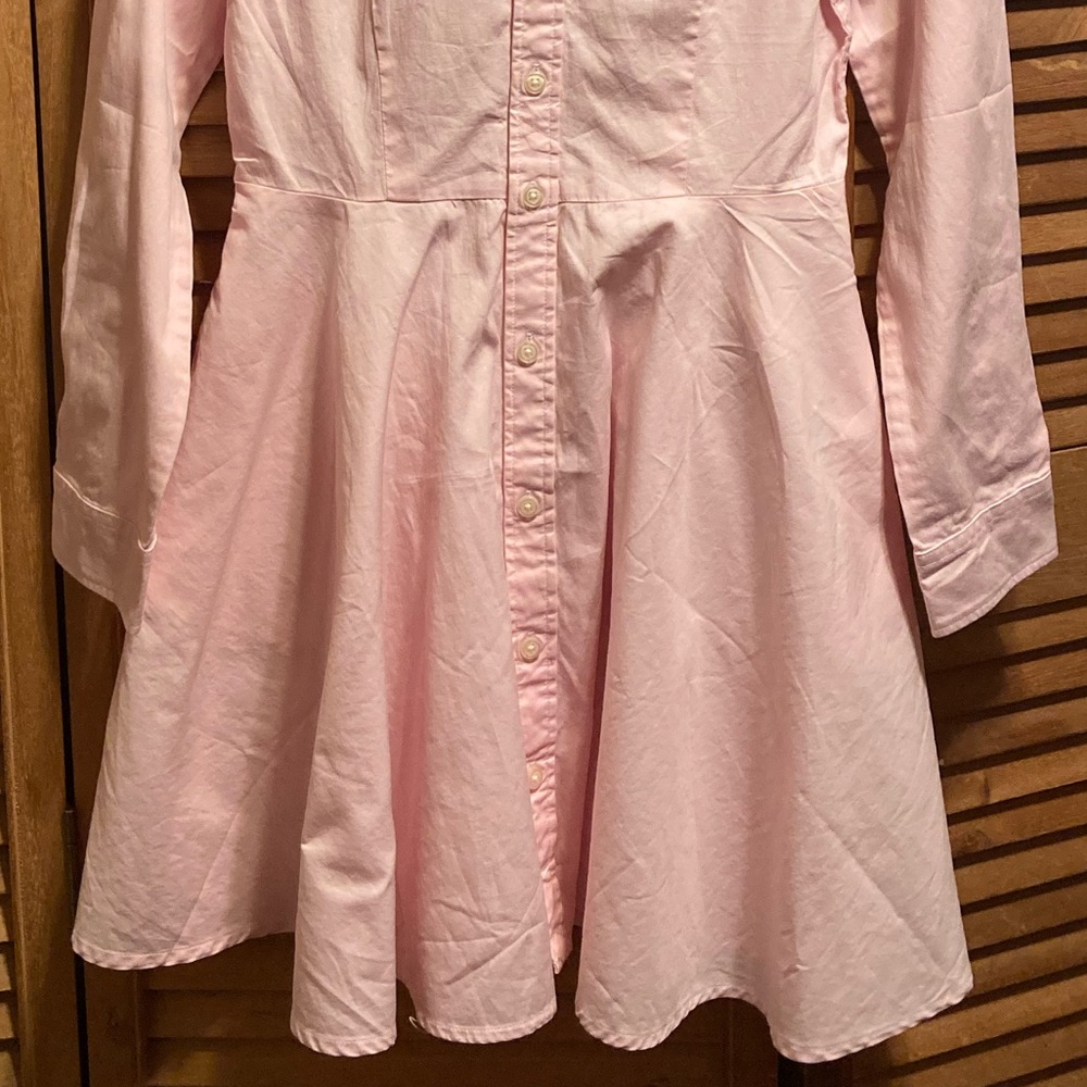 Ralph Lauren Pink Buttoned Collar Shirt Dress - Picture 6 of 13
